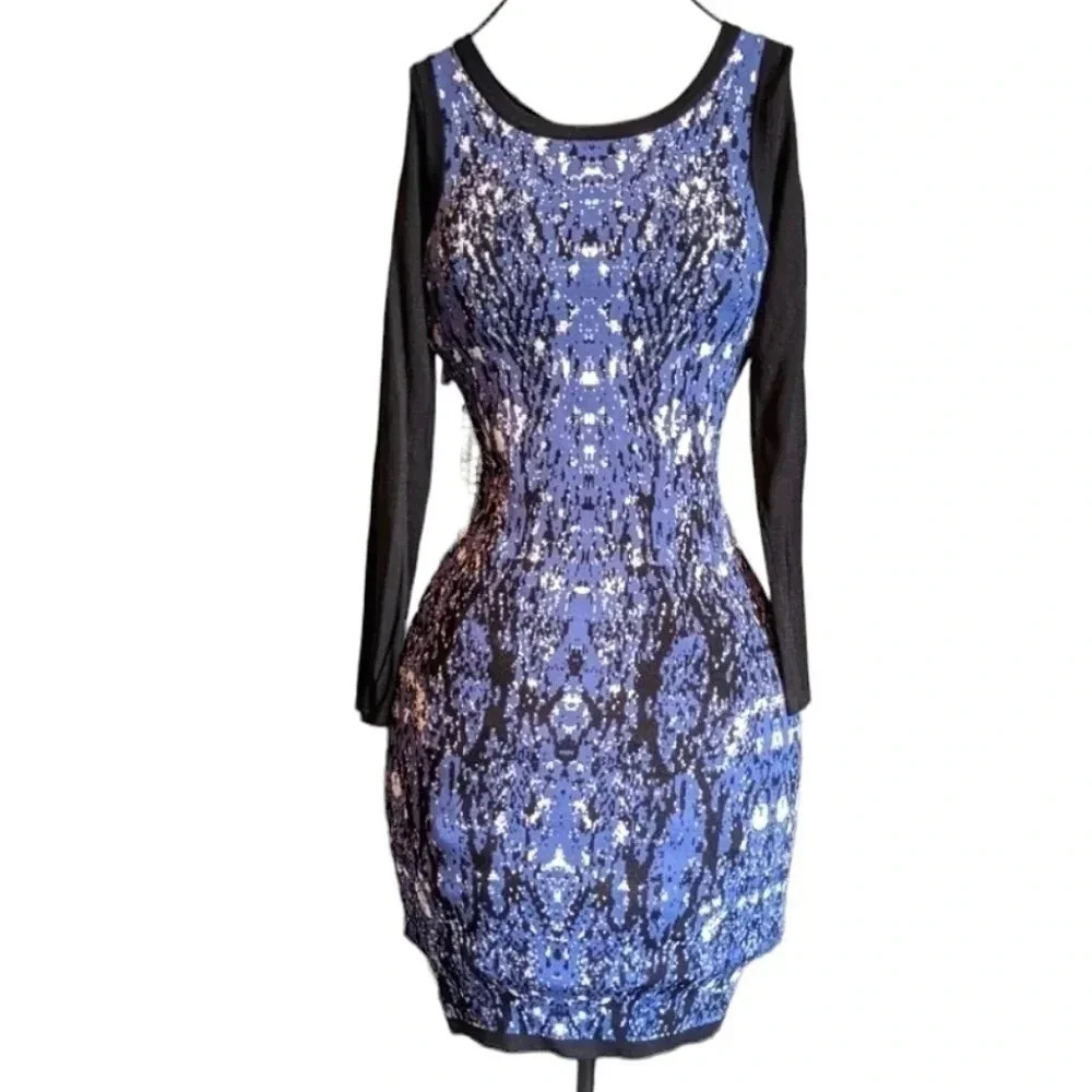 Anthropologie Charlie jade purple knit dress size S